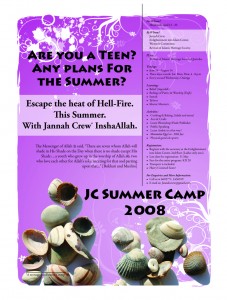 Jannah Crew Summer Camp 2008. Click to enlarge.